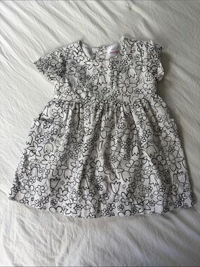 Hanna Andersson Black & White Floral Cotton Dress
